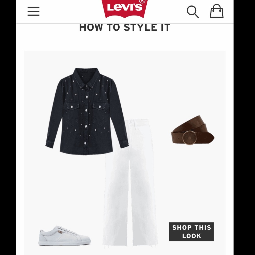 SALE24h NWT Levi’s Stud Rhinestone Black Denim - Picture 6 of 7